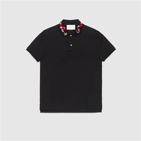 gucci snake and bee polo|Gucci gg stretch cotton polo.